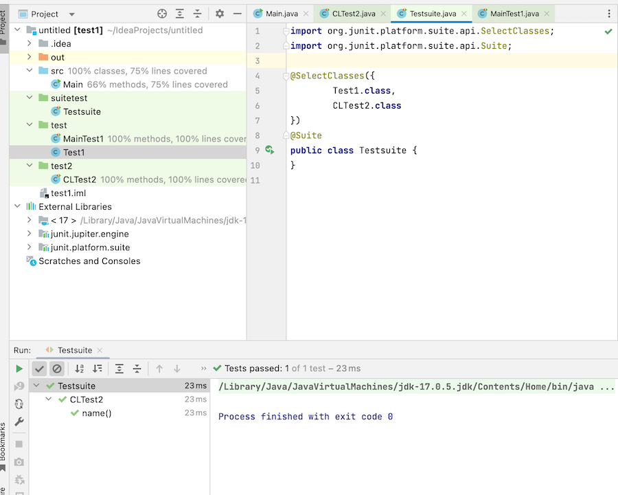 test
        suite